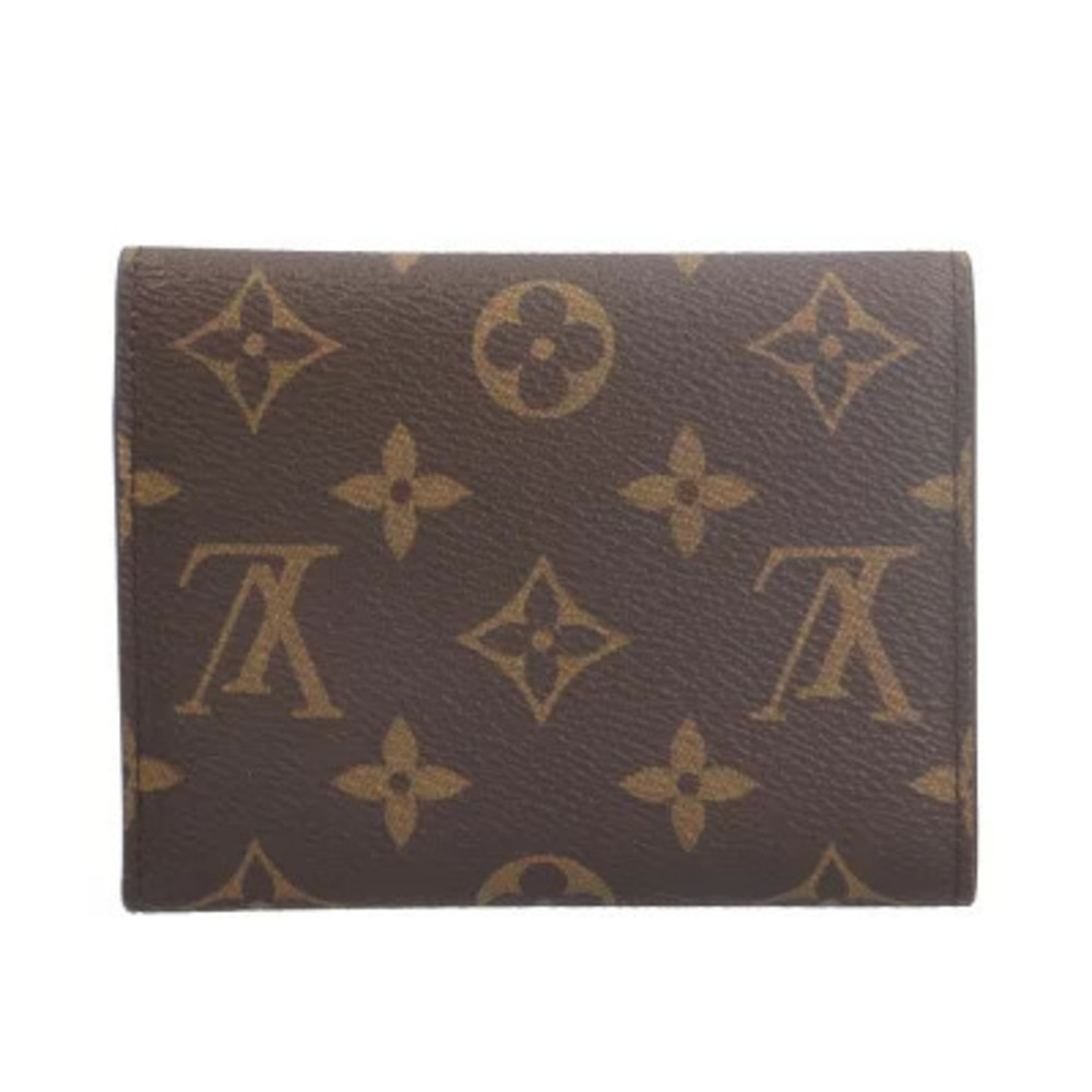Louis Vuitton Monogram fold Canvas Tri Portefeuille Victorine Wallet Brown